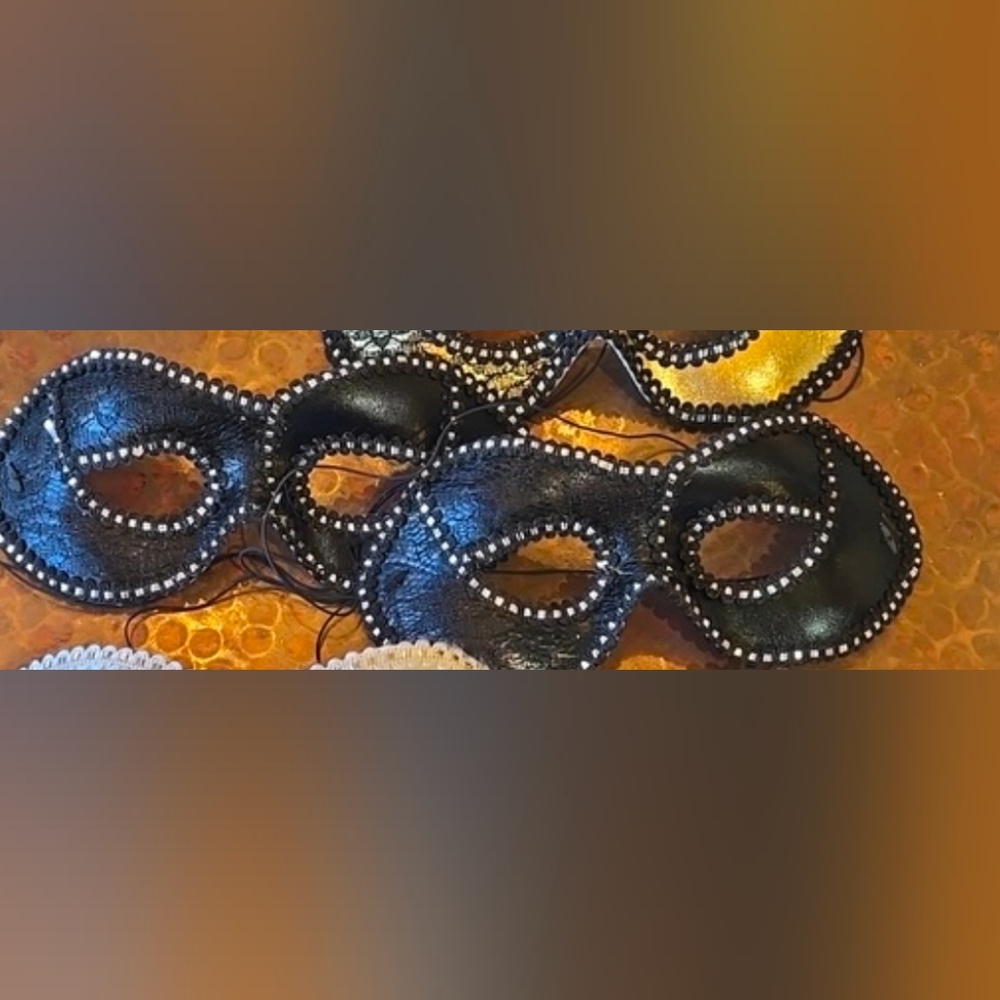 Black and Gold Masquerade Masks